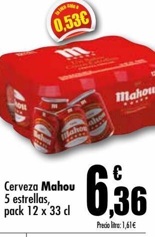 Unide Supermercados Cerveza mahou 5 estrellas oferta