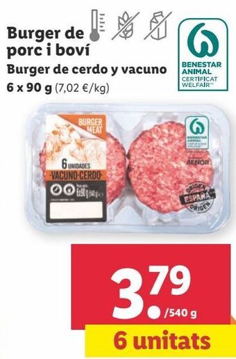 Lidl Hamburguesas oferta