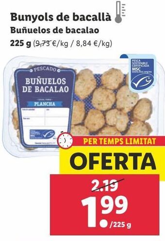 Lidl Buñuelos de bacalao oferta