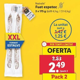 Lidl Fuet realvalle oferta