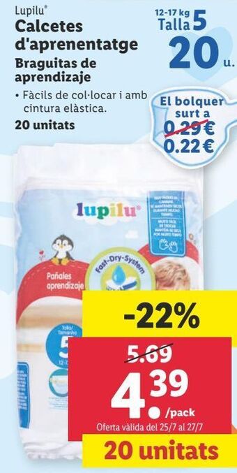 Lidl Braguitas lupilu oferta