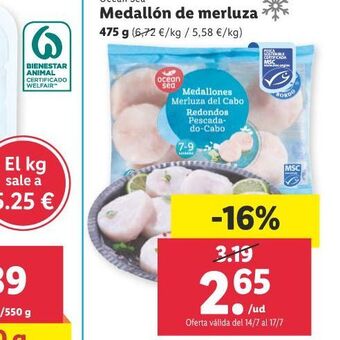 Lidl medallón de merluza oferta