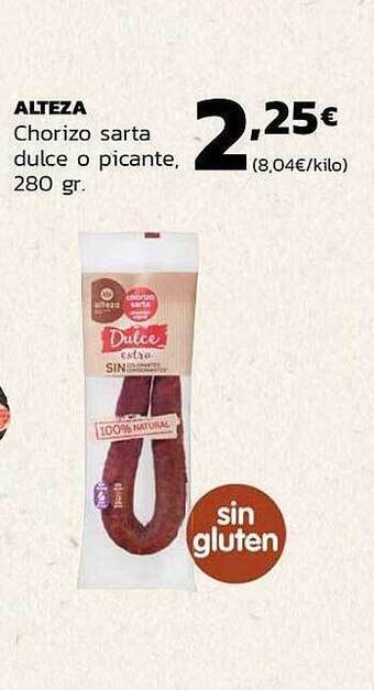 Supermercados Lupa Alteza Chorizo Sarta Dulce O Picante oferta