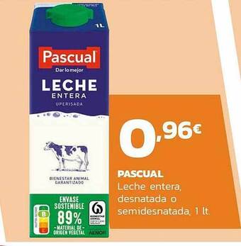 Supermercados Lupa Pascual Leche Entera Desnatada O Semidesnatada oferta