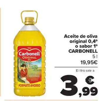 Carrefour Aceite De Oliva Original 04° O Sabor 1° Carbonell oferta