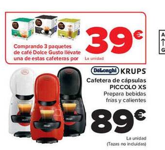 Carrefour Delonghi Krups Cafetera De Cápsulas Piccolo Xs oferta
