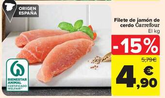 Carrefour Filete De Jamón De Cerdo Carrefour El Kg oferta