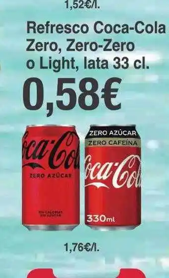 Spar La Palma Refresco Coca-cola Zero, Zero-zero O Light oferta
