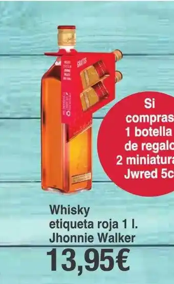 Spar La Palma Whisky Etiqueta Roja Johnnie Walker oferta