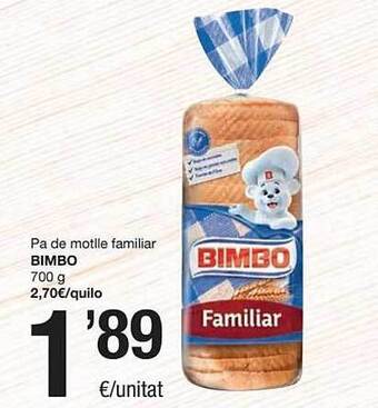 SPAR Pa De Motlle Familiar Bimbo oferta