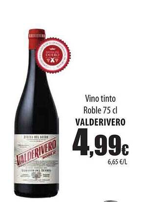 Spar Tenerife Vino Tinto Roble Valderivero oferta