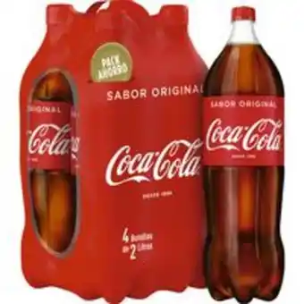Eroski Refresco de cola coca cola, pack 4x2 litros oferta