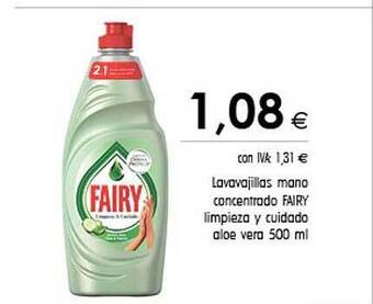 Cash Ifa Lavavajillas Mano Concentrado Fairy Limpieza Y Cuidado Aloe Vera oferta
