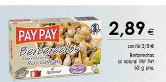 Cash Ifa Berberechos Al Natural Pay Pay oferta