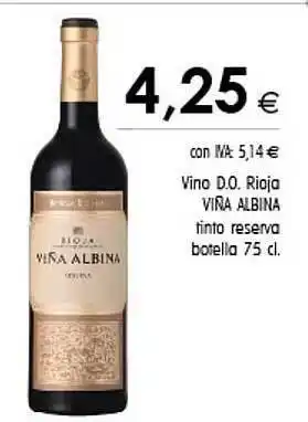 Cash Ifa Vino D.o. Rioja Viña Albina Tinto Reserva oferta