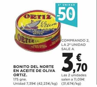 Hipercor 2a Unidad -50% Bonito Del Norte En Aceite De Oliva Ortiz oferta