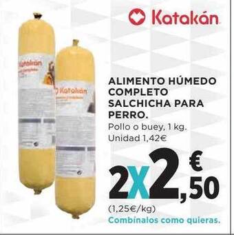 Hipercor Alimento Humedo Completo Salchicha Para Perro oferta
