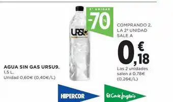 Hipercor 2a Unidad -70% Agua Sin Gas Ursu9 oferta