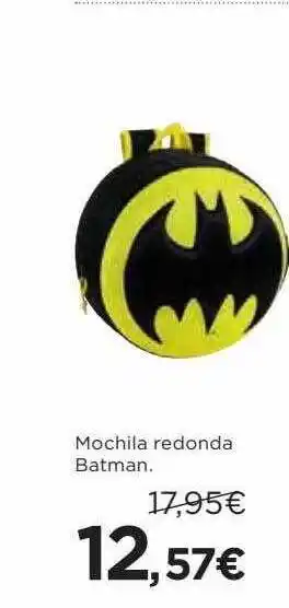 Hipercor Mochila Redonda Batman oferta