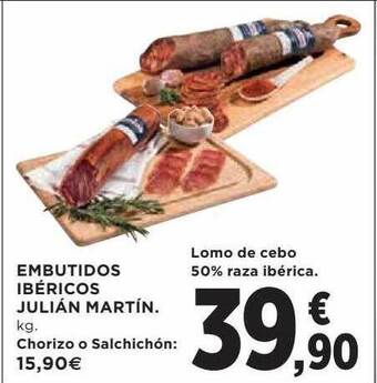 Hipercor Embutidos Ibéricos Julián Martín oferta