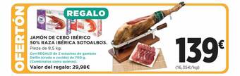 Hipercor Jamón De Cebo Ibérico 50% Raza Ibérica Sotoalbos oferta