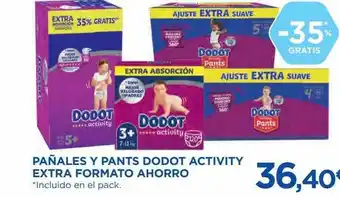 Hipercor Pañales Y Pants Dodot Activity Extra Formato Ahorro oferta