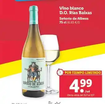 Lidl Vino Blanco Do Rias Baixas oferta