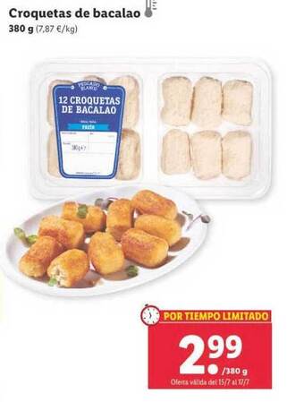 Lidl Croquetas De Bacalao oferta