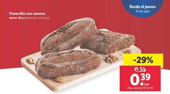 Lidl Panecillo Con Nueces oferta