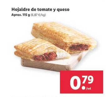 Lidl Hojaldre De Tomate Y Queso oferta