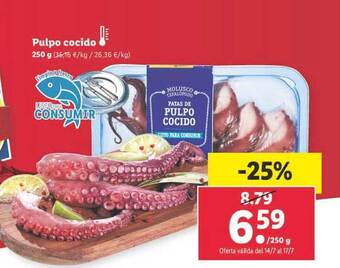 Lidl Pulpo Cocido oferta