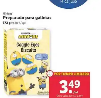 Lidl Minions Preparado Para Galletas oferta
