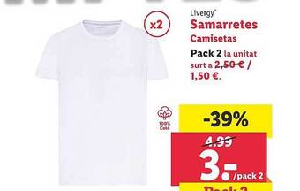 Lidl Livergy Camisetas oferta