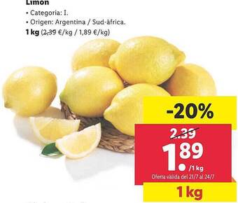 Lidl Limon oferta