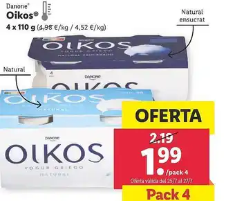 Lidl Danone Oikos oferta