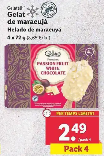 Lidl Gelatelli Helado De Maracuyá oferta