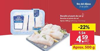 Lidl Bacalao Al Punto De Sal oferta