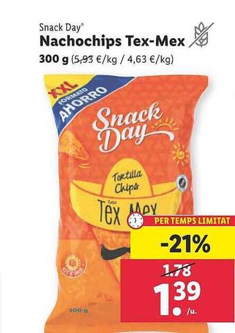 Lidl Snack Day Nachochips Tex-mex oferta