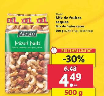Lidl Alesto Mix De Frutos Secos oferta