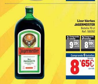 Makro Licor Hierbas Jagermeister oferta