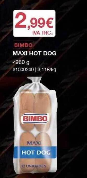 Costco Bimbo Maxi Hot Dog oferta