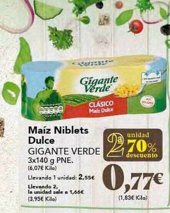 Gadis Maíz Niblets Dulce Gigante Verde oferta