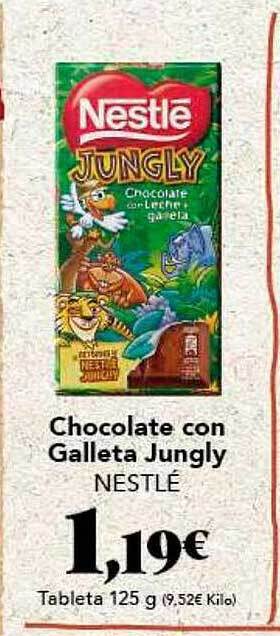 Gadis Chocolate Con Galleta Jungly Nestlé oferta