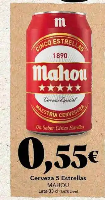 Gadis Cerveza 5 Estrellas Mahou Lata oferta