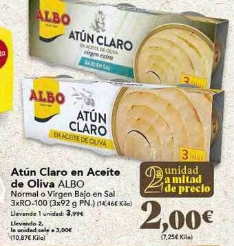Gadis Atún Claro En Aceite De Oliva Albo oferta