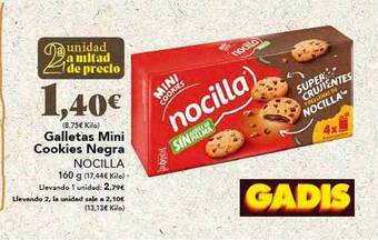 Gadis Galletas Mini Cookies Negra Nocilla oferta