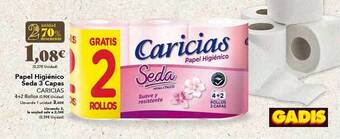 Gadis Papel Higiénico Seda 3 Capas Caricias oferta