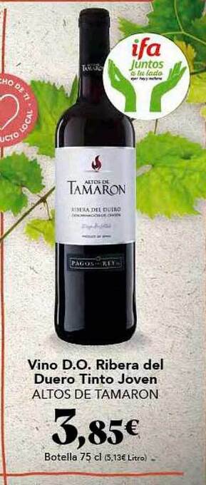 Gadis Vino D.o. Ribera Del Duero Tinto Joven Altos De Tamaron oferta