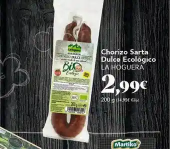 Gadis Chorizo Sarta Dulce Ecológico La Hoguera oferta