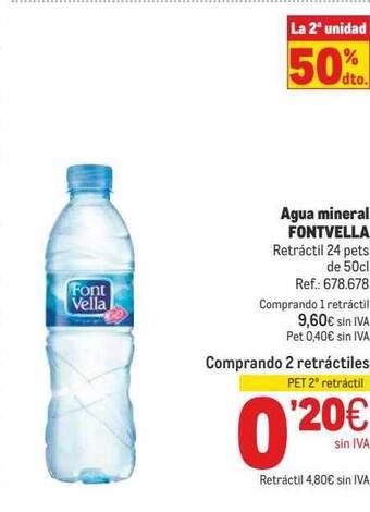 Makro Agua Mineral Fontvella oferta